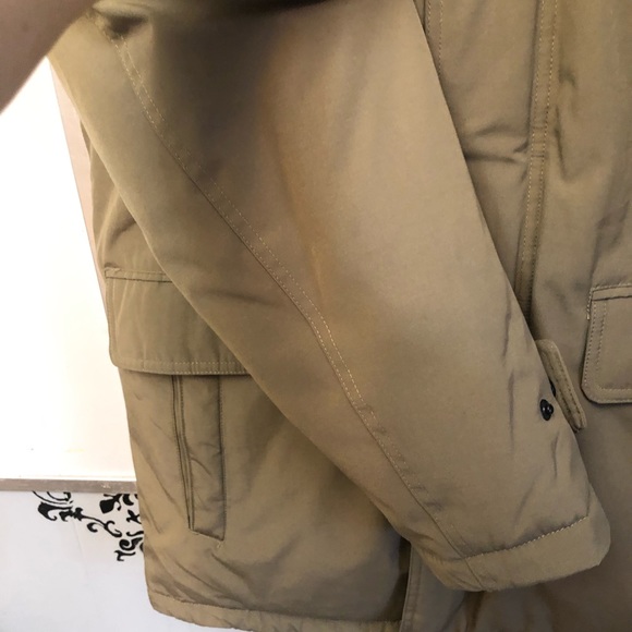 Michael Kors Men's Beige Bib Snorkel Faux-Fur Trim Parka Coat Jacket Size M $429 - Picture 14 of 16